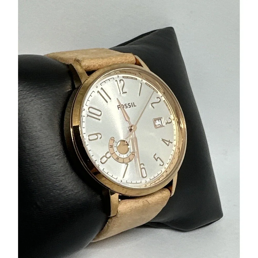 Fossil Vintage Muse ES3751 Women's Beige Leather Analog Dial Quartz Watch HME542
